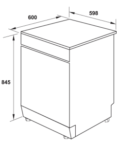 MÁY RỬA CHÉN ĐỘC LẬP HAFELE HDW F60G